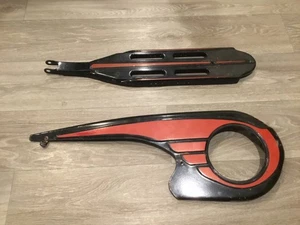 vintage post war columbia bicycle black and red chain guard and rear rack - Picture 1 of 2