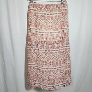 Maurices Women's Size XL Elastic Waist Midi Skirt Front Side Slits Spring Summer - Picture 1 of 9