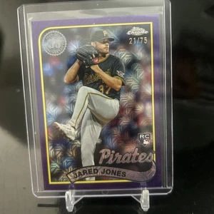 2024 Topps Chrome - Jared Jones t89cu-88 Purple Mojo /75 (RC) - Bild 1 von 2