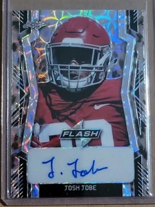 Josh Jobe 2022 Leaf Flash Leopard Print Kaleidoscope Autograph Football Card 2/5 - Picture 1 of 10