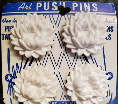 4 pasadores de plástico baquelita blancos vintage tapiz cortina lazos Foto 1 de 2