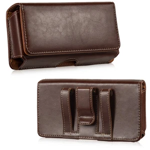 Genuine Leather Magnetic Holster Belt Clip Pouch Case Cover For Large iPhone 11 - Picture 1 of 19
