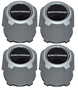 NEW 1982-1992 Chevy CAMARO Wheel Hub SILVER Center Cap SET - Picture 1 of 3
