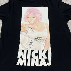 Nicki Minaj Pink Hair T-Shirt Men's Large Pullover Graphic Tee Black - Picture 1 of 8