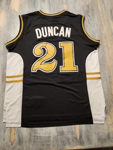 Vintage NIKE TEAM Wake Forest Demon Deacons Tim Duncan SEWN Jersey SMALL RARE Cover