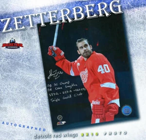 HENRIK ZETTERBERG Signed & Inscribed Detroit Red Wings 8x10 Photo - 70214 - Picture 1 of 2
