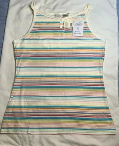 TALBOT'S KIDS Striped Cotton Tank Top (with modesty lining) * Sz 18 * MSRP $24 - Picture 1 of 3
