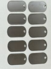Ten Military Specification Stainless Steel Matte Finish Dog Tag Blanks