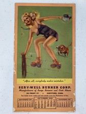 Zoe Mozert Pin Up Advertising Calendar Booklet WWII Era October 1945