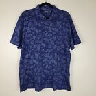 Polo Ralph Lauren M Blue Label Blue Paisley Pattern Soft Short Sleeve Polo Shirt