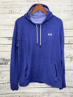 NUEVO CON ETIQUETAS Sudadera Under Armour Adulto XL Azul Logo Pullover Cuello Alto Para Mujer Foto 1 de 4