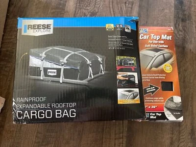 Bolsa de carga en la azotea REESE Explore impermeable capacidad 12-16 pies cúbicos y alfombrilla superior para automóvil Foto 1 de 4