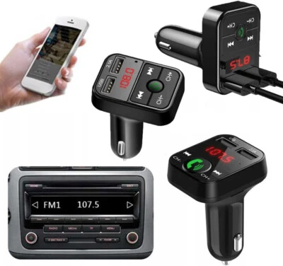 Bluetooth FM Transmitter Auto Mp3 Player USB Radio KFZ SD Freisprechanlage X44 - Bild 1 von 4