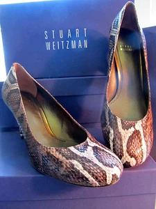 NEU MIT ETIKETT STUART WEITZMAN SCHUHE GRÖSSE 6 M HOLA SCHOKOLADENSCHLANGEN - Bild 1 von 11