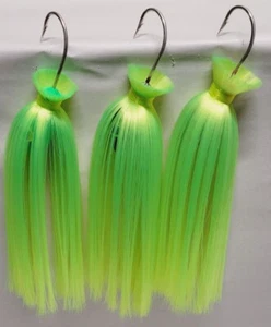 3 unidades - Mojo Jigs Striper señuelos de paracaídas 4 oz 8/0 tabla de agujas. Rosa púrpura - Imagen 1 de 6