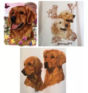 Aplicación de máquina PRENSA DE CALOR de transferencia para perros Golden Retriever para camisas/tela - Imagen 1 de 4