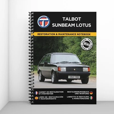 TALBOT SUNBEAM LOTUS : Libretto Di Restauro E Manutenzione - CONSEGNA GRATUITA - Immagine 1 di 4