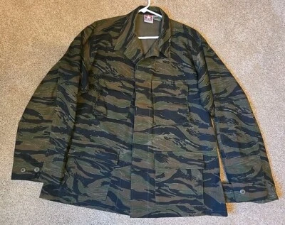 NOS ISSUE PROPPER 70s Special Forces Jacket Adult Large-Reg Tiger Stripe Army - Image 1 of 4