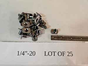 Stahl schmale Basis Schweißmuttern 1/4"-20, 3/4" Basislänge 7/16" Laufhöhe Menge 25 - Bild 1 von 7