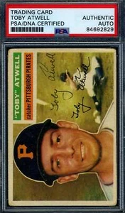 Toby Atwell PSA DNA Signed 1956 Topps Autograph - Picture 1 of 1