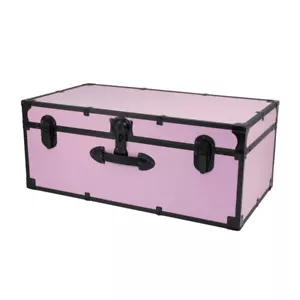 Orchid Pink Footlocker Trunk Storage Chest Travel Luggage College Dorm Organizer - Picture 1 of 4