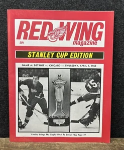 Vtg 4/1/65  Detroit Red Wings Vs Chicago Stanley Cup Playoffs Program Game #36 - Picture 1 of 8