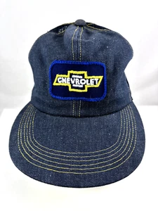 Vintage Chevy Chevrolet Fliege Stickerei auf Patch Denim Snapback Mütze Kappe NEU - Bild 1 von 7