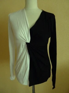 Eleg. Stretch-Shirt v. Ashley brooke, Gr. 34, schwarz/ecru,langarm, Neu AWQ - Bild 1 von 3