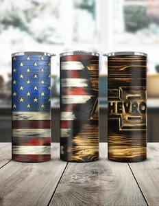 20 Unzen maßgeschneiderter Edelstahl Trinkgeschirr Becher Sommer Amerika Chevy - Bild 1 von 2