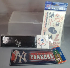 New York Yankees Fan Swag Lot Tattoos Sweat/Headband 3D Lenticular Magnet - Picture 1 of 12