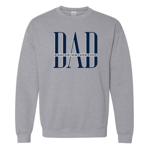 Xavier Musketeers Classic Dad Crewneck Sweatshirt - Sport Grey Cover