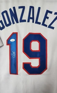 Juan Gonzalez Autographed Custom Jersey Texas Rangers Colors Jsa Certified XL - Picture 1 of 6