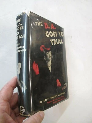 1-е издание D.A. Goes to Trial Эрл Стэнли Гарднер 1940 Morrow Mystery Detective DJ  - Изображение 1 из 4