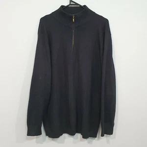 Colorado Mens Quarter Zip Black Sweater Jumper Size Medium relaxed fit - Picture 1 of 6