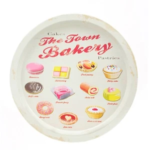 Martin Wiscombe Retro TOWN BAKERY Bandeja Redonda de Lata Gama Completa En Stock - Imagen 1 de 1