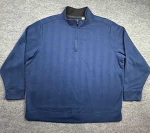 Tommy Bahama Men's Size 2XLB Pullover Sweater Quarter Zip Fleece Blue - Picture 1 of 14