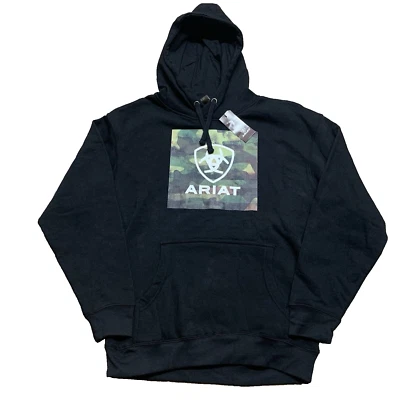 Sudadera Ariat Para Hombre Pequeña Negra Camuflada Proteger y Servir Polar Sudadera con Capucha Pullover Foto 1 de 4