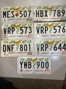 License Plate Tag South Carolina SC Wren Bird 1998 Rustic USA Lot (7) - Picture 1 of 11