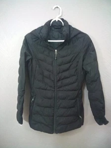 32 DEGREES Heat Women's Puffy  Full Zip Jacket Size S Black Great Cond Hooded - Picture 1 of 9