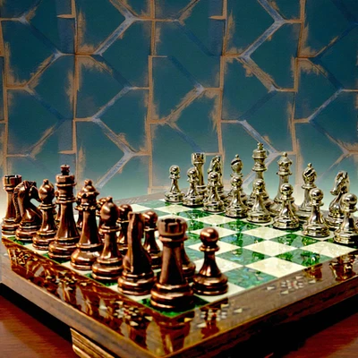Luxury Chess Set Handmade Inlay Board & Bronze Pieces | Christmas Gift 🎁 - Image 1 of 4