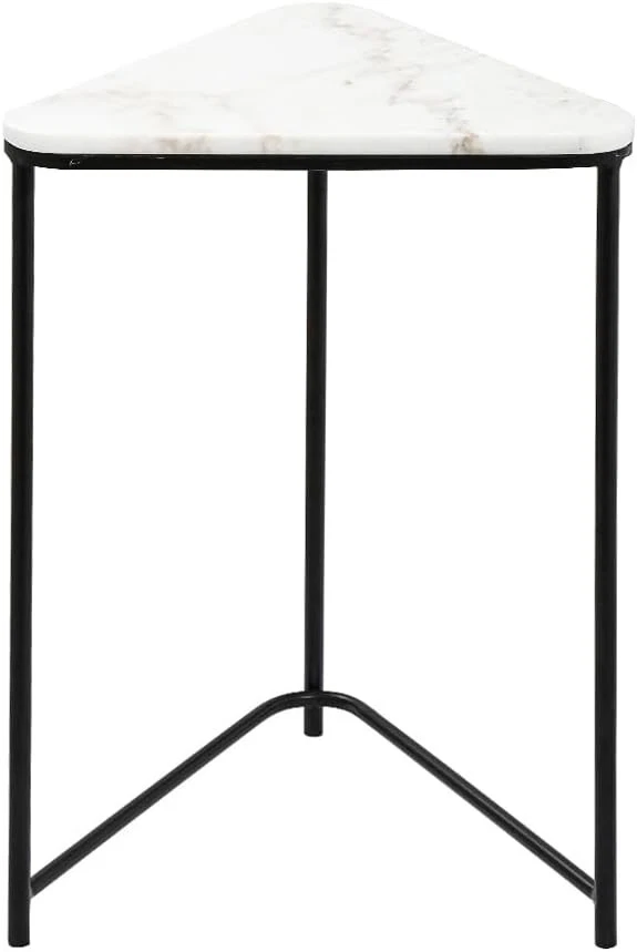 Marble Top Nesting End Table Set Small Coffee Side Accent Triangular New - Image 1 of 4