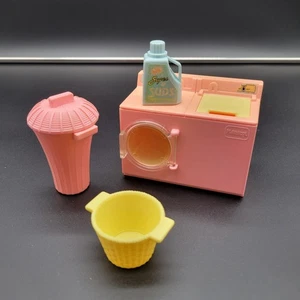 PLAYSKOOL HASBRO VINTAGE PUPPENHAUS WÄSCHE WASCHEN PUPPENSTUBE MÖBEL KONVOLUT - Bild 1 von 13