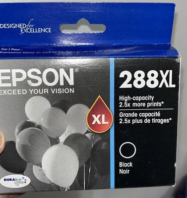 NEW SEALED OEM Authentic Epson 288XL Black Ink Cartridge Exp 07/23 - Image 1 of 3