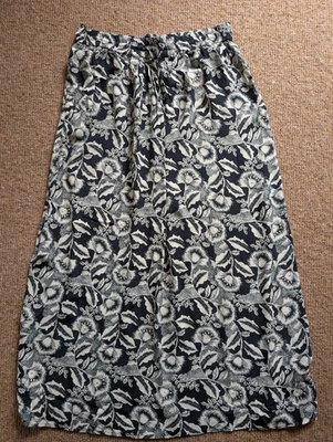 John Rocha Navy Cream Maxi Skirt - Image 1 of 4