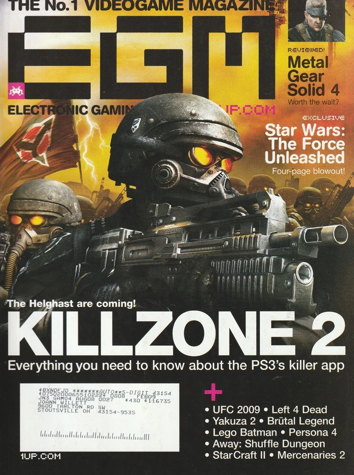 EGM Electronic Gaming Monthly Magazine August 2008 Issue 231 - Image 1 of 1