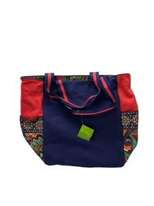 New Vera Bradley Large Colorblock Tote Venetian Paisley Canvas Travel Bag - Picture 1 of 6