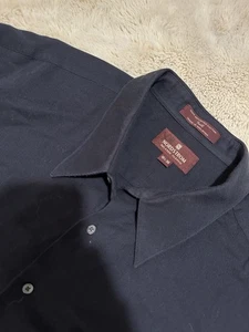 Nordstrom Relax Classic Button Up Hemd Herren Gr. 2XL Twill Langarm Schwarz - Bild 1 von 8