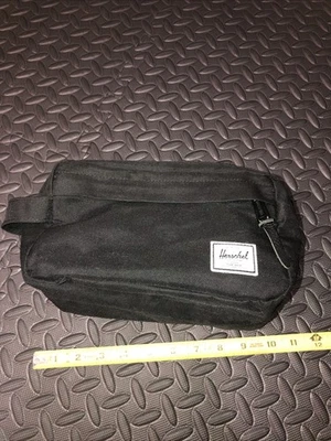 The Herschel Supply Co. Brand Toiletries Bag Black Canvas 10”x4”x6” Lined  - Image 1 of 4