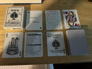 VINTAGE STEAMBOAT 999 PLAYING CARD FULL DECK w/ Extra Joker & Rank Of Hands Card - Picture 1 of 5