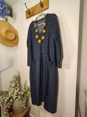 Sahara Blue With Grey Textured Dress Size XL With 50" Chest - Image 1 of 4